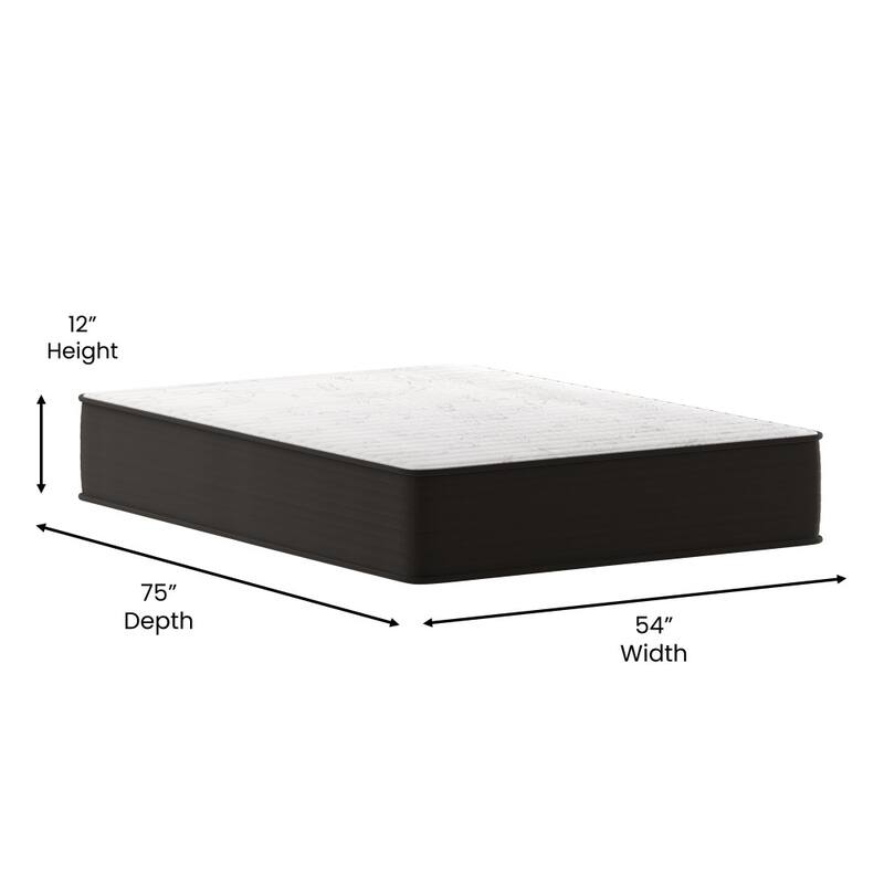 12" Hybrid Pocket Spring Mattress, Mattress in a Box Premium Mattress